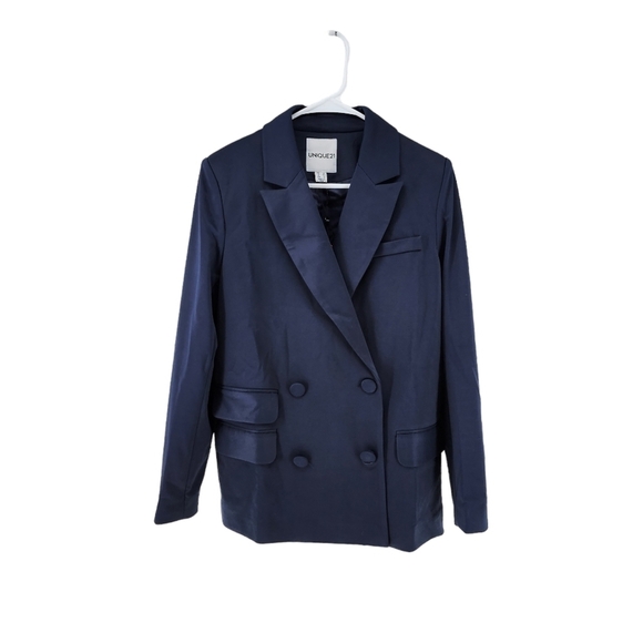 Unique21 Women's Double Breasted Blazer - 4 - Picture 1 of 6